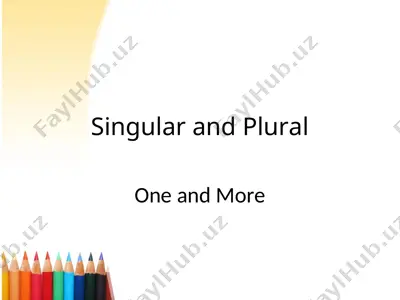 singular and plural — PPT