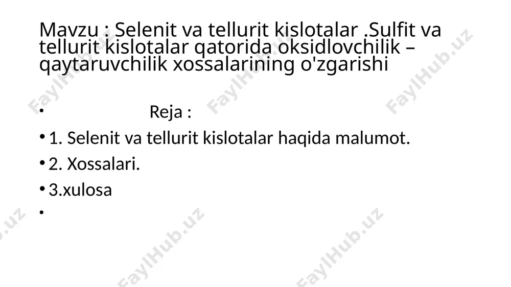 selenit va tellurit kislotalar - Page 2