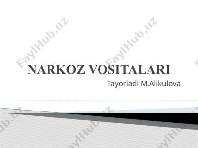 narkoz vositalari — PPTX