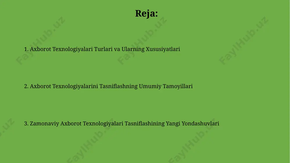 t dasturiy ta'minotni ishlab chiqish jarayoni oʻrtacha 6 bosqichdan iborat boʻlib, ular orasida tahlil, dizayn, kodlash, sinov va qoʻllab-quvvatlash bosqichlari muhim ahamiyatga ega. dasturiy ta'minot turlari 20 dan ortiq boʻlib, ular operatsion tizimlar, dasturlash tillari, amaliy dasturlar va boshqa koʻplab kategoriyalarga boʻlinadi. tarmoq texnologiyalari tarmoq texnologiyalari, masalan, ethernet, wi-fi va 5g kabi turli xil standartlar va texnologiyalarni o'z ichiga oladi, ular har xil tezlik va samaradorlikni ta'minlaydi. ip protokoli kabi tarmoq protokollari 32 bitli yoki 128 bitli ip manzillaridan foydalanib, millionlab qurilmalarni noyob tarzda aniqlaydi va ulardan maʼlumotlar uzatishni taʼminlaydi. sun'iy intellekt va mashina o'rganishi sun'iy intellekt va mashina o'rganish texnologiyalari 90% dan yuqori aniqlik bilan tasvirlarni tasniflash, matnni tahlil qilish va prognozlash vazifalarini bajara oladi. mashina o'rganishning chuqur o'rganish (deep learning) yo'nalishi 50 dan ortiq qatlamli neyron tarmoqlarini qo'llab, murakkab naqshlarni aniqlash imkonini beradi. kompyuter texnologiyalari kompyuter texnologiyalari sohasida sun'iy intellekt (ai) va mashinani o'rgatish (ml) texnologiyalari kabi yangi …