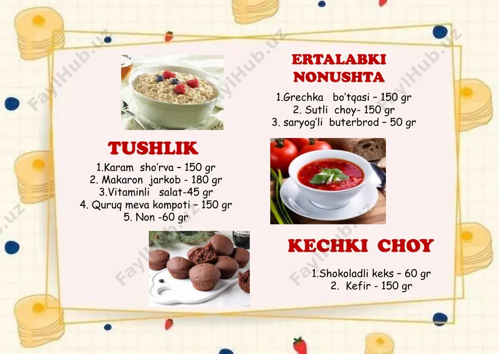 dmttda 10kunlik taomnoma tushlik - Page 2