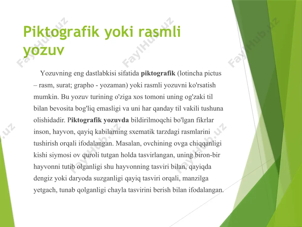 turidan foydalanuvchilar dunyo aholisining 10 % ini tashkil qiladi. 3. arab yozuvi. bu yozuvdan dunyo aholisining 10 % dan ortig'i foydalanadi. 4. hind bo'g'in yozuvi. bu yozuvdan dunyo aholisining 20 % foydalanadi. image1.jpeg image2.jpeg image3.jpeg image4.jpeg image5.jpeg image6.jpeg image7.png image8.jpeg /docprops/thumbnail.jpeg