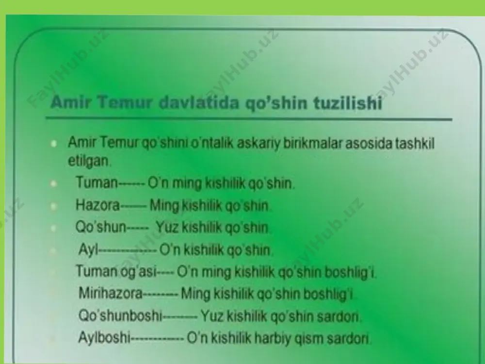 amir temur davrida harbiy soha va islohotlar - Page 4