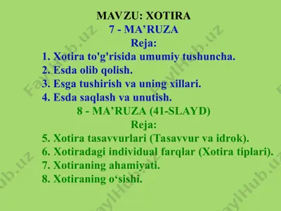 xotira — PPT