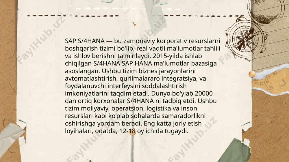ldan-yilga oshib bormoqda. ... t.me/slaydai_bot xero - bu bulut orqali ishlaydigan moliyaviy boshqaruv dasturi bo'lib, u 2006 yilda yangi zelandiyada tashkil etilgan. platforma foydalanuvchilarga hisob-kitoblar, xarajatlar, soliqlar va naqd pul oqimini kuzatishni ta’minlaydi. xero bugungi kunda 180 dan ortiq mamlakatda faoliyat yuritadi va 2,5 milliondan oshiq foydalanuvchiga ega. kompaniya new zealand exchange va australian securities exchange birjalarida ro'yxatga olingan. 2021 moliyaviy yili uchun xero'ning foydasi 848,8 million nzdni tashkil etdi. kompaniya asosan kichik va o'rta bizneslar uchun mo'ljallangan xizmatlarni taklif qiladi. xero boshqa moliyaviy xizmatlar kompaniyalari bilan integratsiya imkoniyatlari bilan ajralib turadi. moliyaviy amaliyotda qo'llaniladigan asosiy dasturiy platformalar va ularning raqamlashtirish transformatsiyasi ahmadjon hasanov e'tiboringiz uchun raxmat! image1.png image2.png image3.png image4.jpg image5.png image6.png image7.png /docprops/thumbnail.jpeg