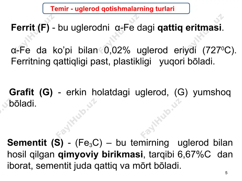 temir-sementit (fe-fe3c) holatdiagrammasi - Page 5