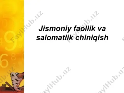 jismoniy faollik va salomatlik — PPT