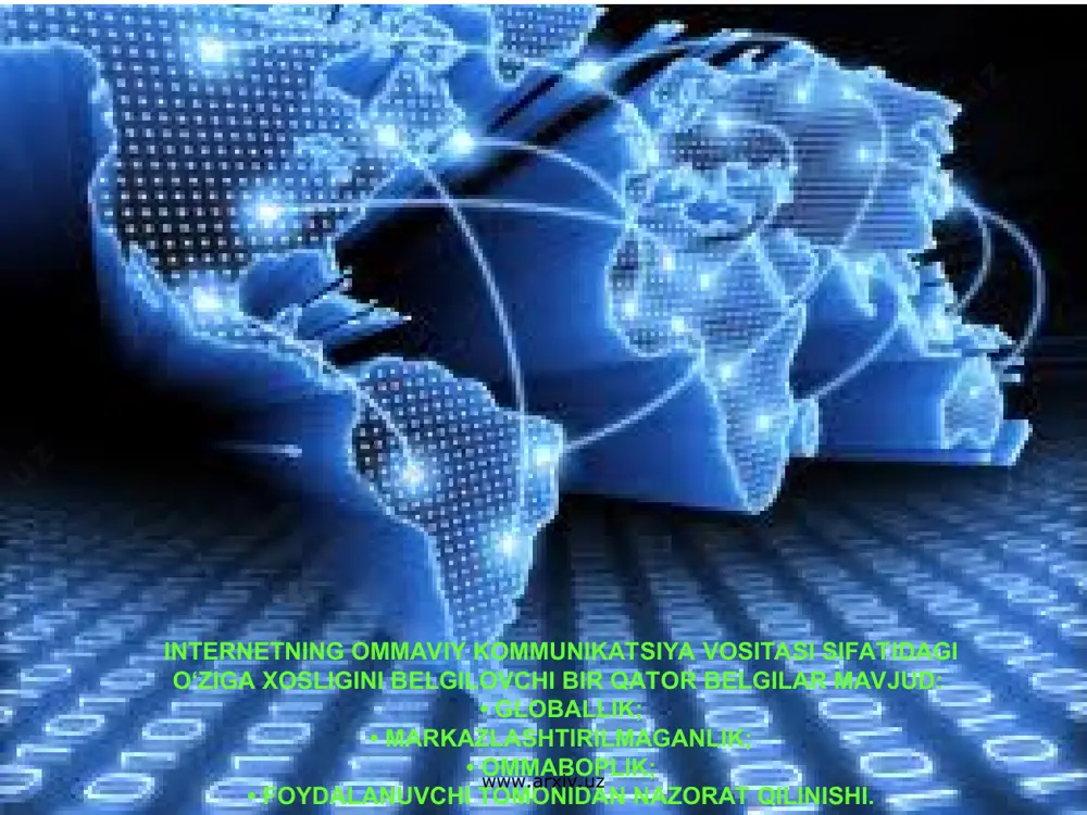 jamoasi: a.a.abduqodirov, r. d. aloyev, r. r. boqiyev va boshqalar—t.:2000.—12 b. raxmonqulova s. i. ibm ps shaxsiy kompyuterida ishlash.—toshkent, 1998. —224 b. www.ziyonet.uz www.arxiv.uz www.arxiv.uz e’tiboringiz uchun rahmat www.arxiv.uz www.arxiv.uz