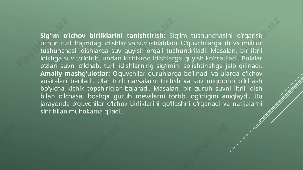 boshlangich sinflarda massa va sig'im o'lchov birliklarini o'rgatish metodikasi - Page 4