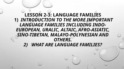 language families — PPTX