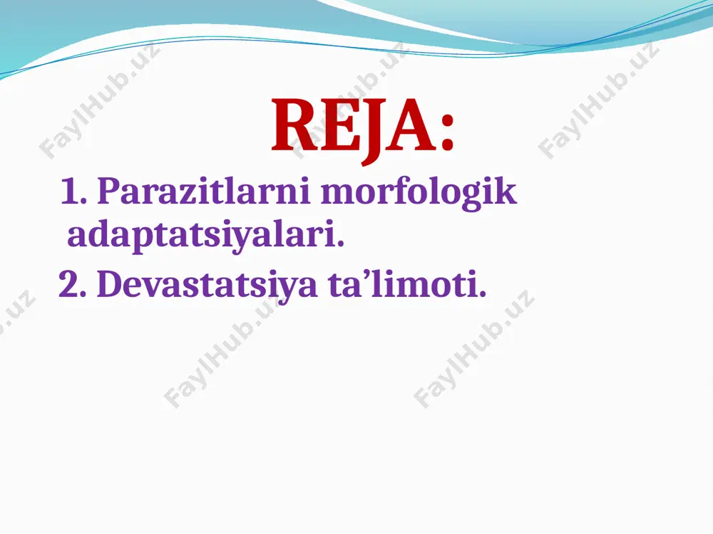 , to‘qimalarni qisib qo‘yadi. ko‘pgina trematodalar, sestodalar, nematodalar, qisqichbaqasimonlar, kanalar va hasharotlar hosil qilgan shikastlar orqali xo‘jayin organizmiga xilma-xil zararli mikroblar, viruslar kiradi va boshqa turdagi kasalliklarning kelib chiqishiga sabab bo‘ladi. parazitlarda har xil yopishuv organlarning bo‘lishi ham ularning eng muhim xususiyatlaridan hisoblanadi. parazitlar ana shu yopishuv organlari yordamida xo‘jayiniga mustahkam bog‘langan holatda yashaydi. yopishuv organlar ham parazitizm hodisasi tufayli vujudga kelgan. ular ektoparazitlarda ham, endoparazitlarda ham har xil ko‘rinishda uchraydi. ilmoqlar parazitlarning eng asosiy yopishuv organi bo‘lib, ular bir hujayrali hayvonlardan tortib, hasharotlarda ham uchraydi. bir hujayrali hayvonlardan infuzoriyalar va gregarinalarda bo‘ladi. nematodalarda ilmoqchalar boshqa gelmintlardagiga nisbatan juda oz miqdorda uchraydi. ilmoqchalar asosan xitinli tishchalar ko‘rinishida og‘iz bo‘shlig‘i va uning atrofida bo‘ladi. bo‘g‘imoyoqlilarning panjalari uchida joylashgan tirnoqchalar ham yopishuvchi ilmoqlar vazifasini bajaradi (bitlar, burgalarda). so‘rg‘ichlar ham asosiy yopishuv organlar funksiyasini bajaradi. ular, ayniqsa, ektoparazitlarda kuchli rivojlangan. monogeniyalarda uchraydigan so‘rg‘ichlar gavdasining oldingi va orqa uchida joylashgan. morfologik regress adaptatsiya. parazitlik …