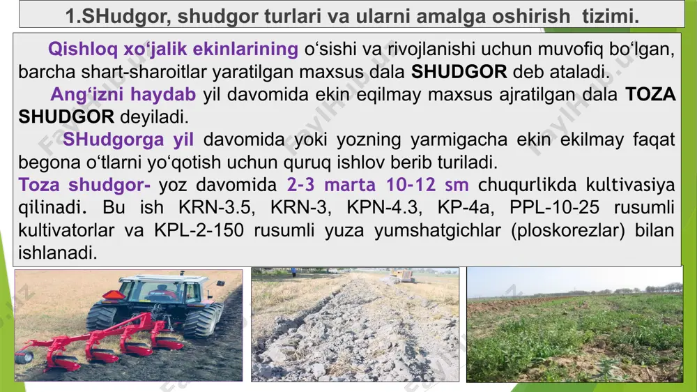 lalmikor yerlarda shudgor va uning turlari - Page 5