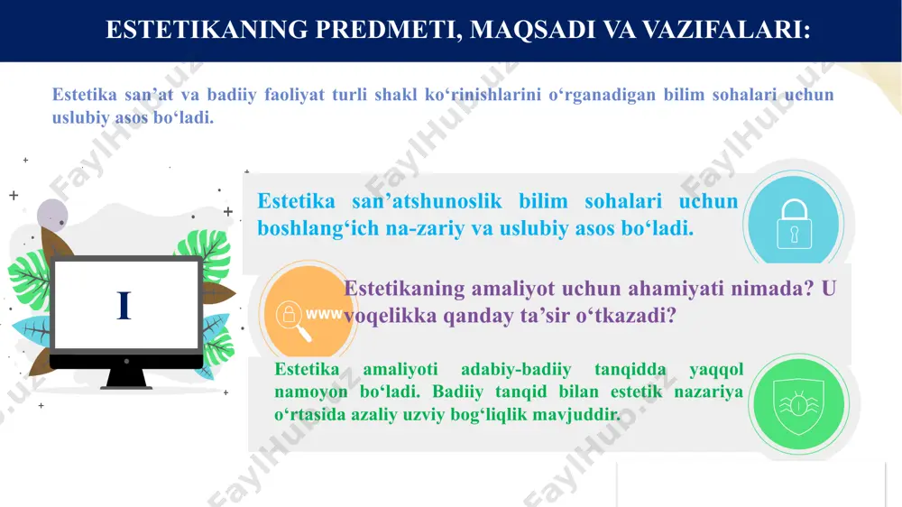 bosqichlarida ijtimoiy adolatsizliklar, mu-nosabatlardagi xilma-xillik, san’atda fojiali ohanglar tug‘ili-shiga sabab bo‘ladi. latifa – kulgili yoki eng sodda komik voqea. parodiya – hajviy o‘xshatma. satira (mashara) – hayotning salbiy hodisalari ustidan achchiq kulish. yumor (hazil-hajv), sarkazm, lof, askiya, karikatura va bosh… go'zallik hamma joyda yoqimli mehmon suqrot. jaloliddin rumiy: insonlardagi go‘zallik bu – yuzdir, yuzdagi go‘zallik esa – ko‘zdir. ammo, insonni inson qilgan bu uning tilidan chiqadigan – so‘zdir. hazil tuyg‘usi shaxsning tabiiy va erkin, bevosita idrok etishi natijasida xilma-xil kulgili, beo‘xshovliklarni ko‘rib, anglab, ularga kulgi bilan javob berish qobiliyatining ifodasidir. 01 02 03 04 san’atda kulgilik turlari: kulgililik tushunchasi komik tushunchadan kengroqdir. komik voqea ijtimoiy va estetik ahamiyatga ega bo‘lgan hodisadir. komediyada komik matn bo‘ladi. gogol «komediya uchun qiyshiq burun emas, qiyshiq jon kerak» deydi. “agar mendan sizni nima qiynaydi?” deb so‘rasangiz, farzandlarimizning ta’lim va tarbiyasi deb javob beraman. sh.m.mirziyoev hayo - insonning abadiy go‘zalligi va latofatidir. hayosiz yuz jonsiz …