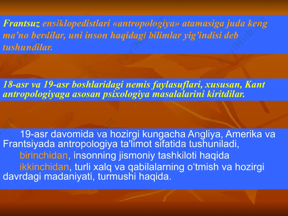 di va "o'rtacha" shaxsning qisqacha tavsifini beradi. morfologiya o'z e'tiborini turlarning o'zgarishiga qaratadi va bu og'ishlarning o'rtacha tipdan sabablarini, qonuniyatlarini va ahamiyatini tushunishga intiladi. image1.jpeg image2.jpeg image3.jpeg image4.jpeg