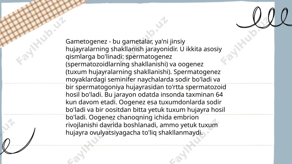 va ichaklarning rivojlanishini ta'minlaydi. embrional organogenez jarayoni 3-8 xafta oralig‘ida o‘tib, barcha asosiy organlar birlamchi shaklini olayotgan murakkab jarayon bo‘lib, embrion sog‘lig‘iga ta’sir qiluvchi muhim bosqichdir. ... t.me/slaydai_bot 10. neyrolatsiya neyrolatsiya inson miyasi va sun'iy intellektni integratsiyalash hamda birgalikda ishlash usullarini o'rganadi. ushbu soha nevrologiya, hisoblash texnologiyalari va sun'iy intellektning kesishmasida joylashgan. neyrolatsiyada asosiy maqsad sun'iy neyron tarmoqlar dasturlarini inson miyasi funksiyalari bilan muvofiqlashtirishdir. neyrolatsiya bo'yicha tadqiqotlar asosan 2000-yillarning boshidan boshlangan. 2020 yilda ushbu sohadagi global investitsiyalar hajmi 2 milliard dollarni tashkil etdi. 2030 yilga kelib bu raqam 10 milliard dollardan oshishi kutilmoqda. neyrolatsiya algoritmlari tabiiy tilni qayta ishlash, robototexnika va tibbiyotda sezilarli rivojlanishlarga olib kelishi mumkin. ... t.me/slaydai_bot mezoderm rivojlanishi gastrulyatsiya jarayonida boshlanadi. u embrionning uchta asosiy qatlamidan biri bo‘lib, mezodermaning dastlabki hujayralari blastuladan kelib chiqadi. mezodermaning rivojlanishi asosan uchta subqatlamga bo'linadi: paraxial, intermedial va yon bo‘yliq mezoderm. paraxial mezoderm somitalarni hosil qiladi, ular esa keyinchalik mushak, terining dermal …