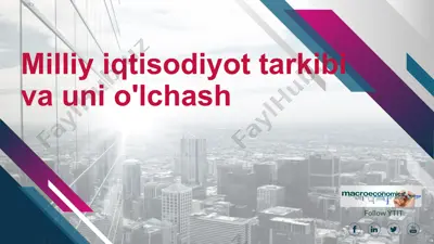 milliy daromadni o'lchash — PPTX