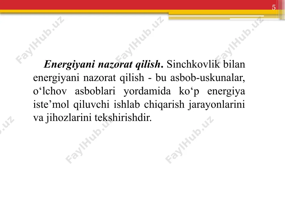 elektroenergiyani hisobga olish va nazorat qilish vanazorat qilish tizimlari - Page 5