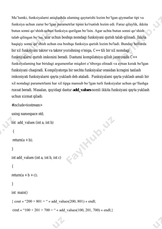 c++ da funksiyalarni tashkil etish - Page 4