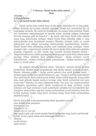matnli fayllar bilan ishlash — DOCX