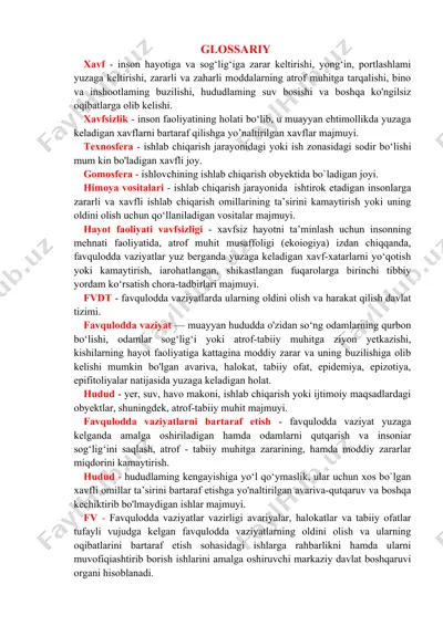 xavf va xavfsizlik glossariyasi — DOCX