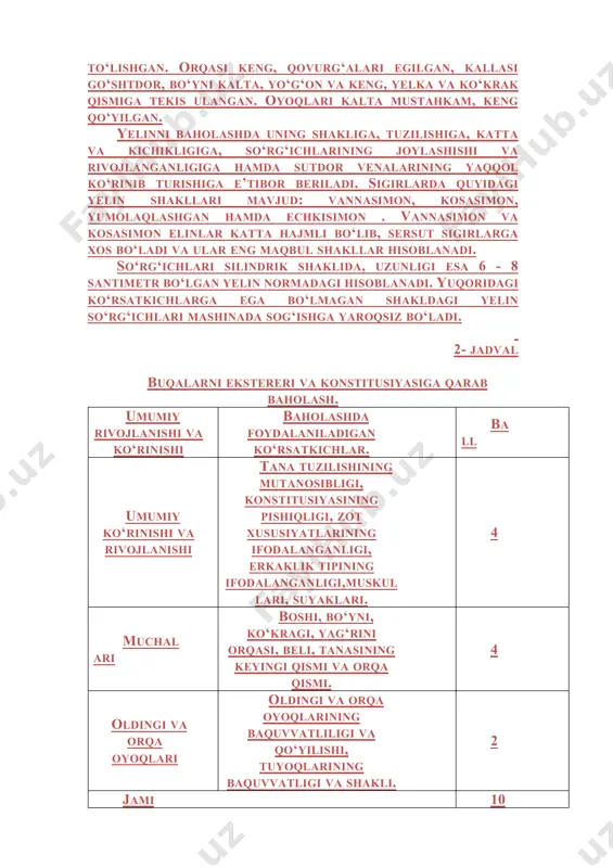 qishloq xo‘jalik hayvonlarini ekstereri va intererini o‘rganish - Page 5