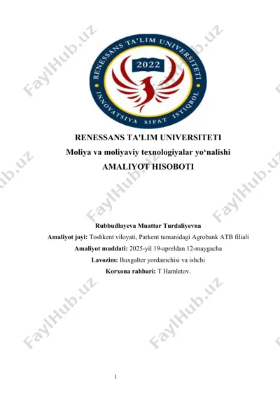 agrobank atb amaliyot hisoboti — DOCX