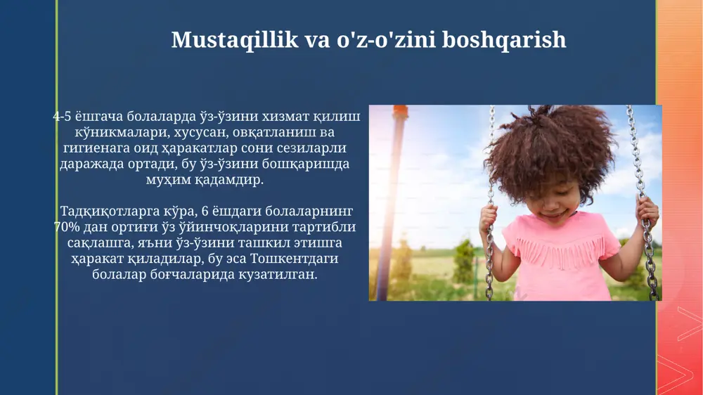 keltirib chiqarishi mumkin, ayniqsa, toshkent kabi yirik shaharlarda. oilaviy zo'ravonlik va ota-onalarning ajrashishi kabi stressli voqealar 2 yoshgacha bo'lgan bolalarda miya rivojlanishining buzilishiga va keyinchalik o'qishdagi qiyinchiliklarga olib kelishi mumkin, dunyo bo'yicha tadqiqotlar buni tasdiqlaydi. e'tiboringiz uchun rahmat @taqdimot_robot image4.jpg image5.jpg image6.jpg image7.jpg image8.jpg image9.jpg image10.jpg image11.jpg image12.jpg image13.jpg image14.jpg image15.jpg image16.jpg image2.png image3.png