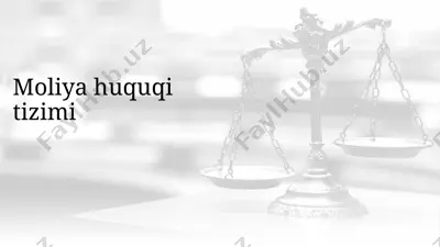 moliya huquqi tizimi — PPTX