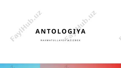 antologiya — PPTX