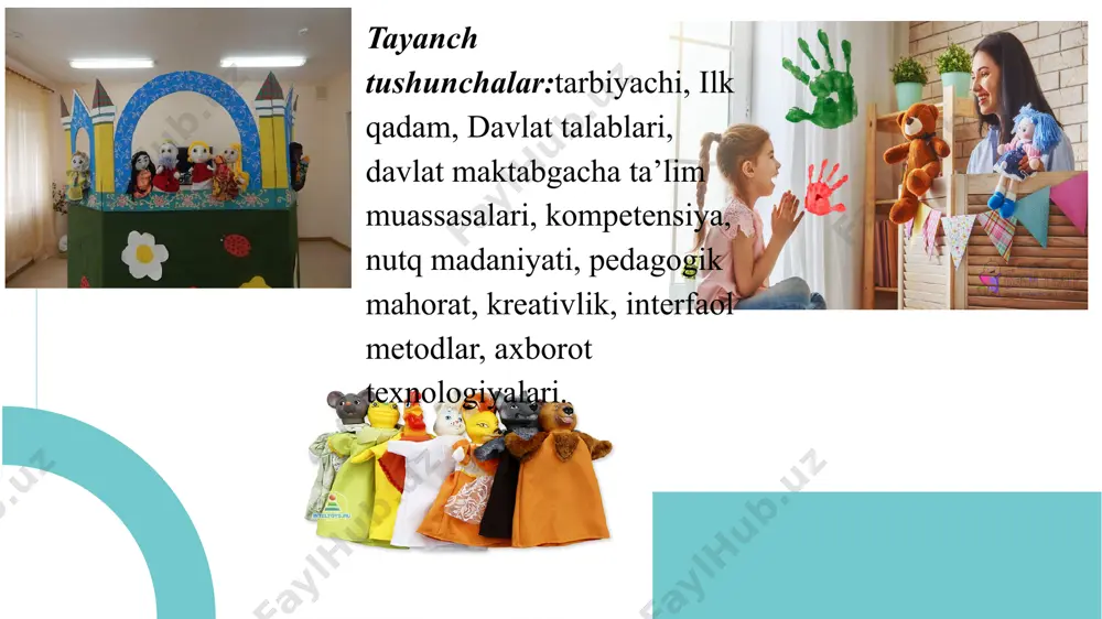 vchi va o‘quvchi (tarbiyachi va tarbiyalanuvchi)lar o‘rtasida tashkil etiluvchi pedagogik faoliyat bo‘lib, tarbiyalanuvchini ma’lum bir maqsadga muvofiq takomil-lashtirish uchun shaxsga muntazam va tizimli ta’sir etish, jamiyatning ijtimoiy-tarixiy tajribalariga yondashib shaxsni har tomonlama shakllantirish, uning xulq-atvori va dunyoqarashini, ijtimoiy ongini tarkib toptirishda xalqning boy mafkuralariga yo‘naltirilgan qizg‘in faoliyat jarayonidir. tarbiya asosida tarbiyalanuvchining ongi shakllanadi, ma’naviy boyligi va his-tuyg‘ulari rivojlanadi, o‘zida ijtimoiy hayotda o‘z o‘rnini topish uchun zarur bo‘lgan, kishilar bilan o‘zaro munosabatni to‘g‘ri tashkil etishga xizmat qiladigan axloqiy odatlar hosil bo‘ladi. o’z faoliyatini endigina boshlayotgan o‘qituvchilar va doimiy izlanishda bo‘lgan tajribali o‘qituvchilar ham tarbiyachilik mahoratiga zamin yaratuvchi quyidagi jarayonlarni bilishi kerak: – har qanday pedagogik vaziyatlarda o‘quvchining ichki va tashqi dunyosini to‘g‘ri tushunish malakasi; – pedagogik vaziyatlarni to‘g‘ri idrok qilish uchun diqqatni jamlash; – tarbiyalanuvchilarga ishonch va talabchanlik; – tarbiyaviy vaziyatni har tomonlama puxta baholay olish qobiliyati; – xilma-xil pedagogik taktlardan o‘zi uchun eng muhimini ajrata olish qobiliyati; – ziddiyatli tasodifiy …