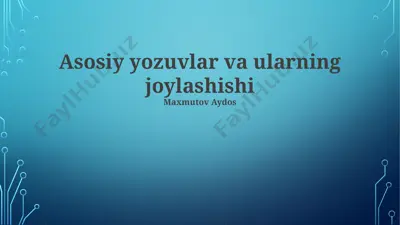 joylashuv turlari — PPTX