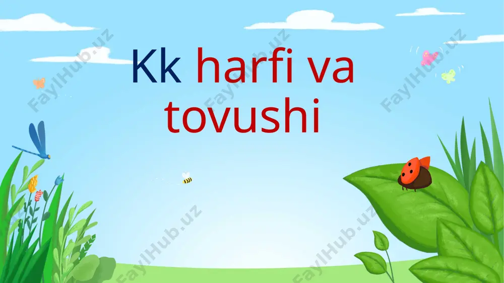 “kk harfi va tovushi” mavzusida tayyorlangan slayd - Page 2