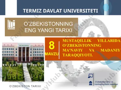 o’zbekistonning eng yangi tarixi — PPTX