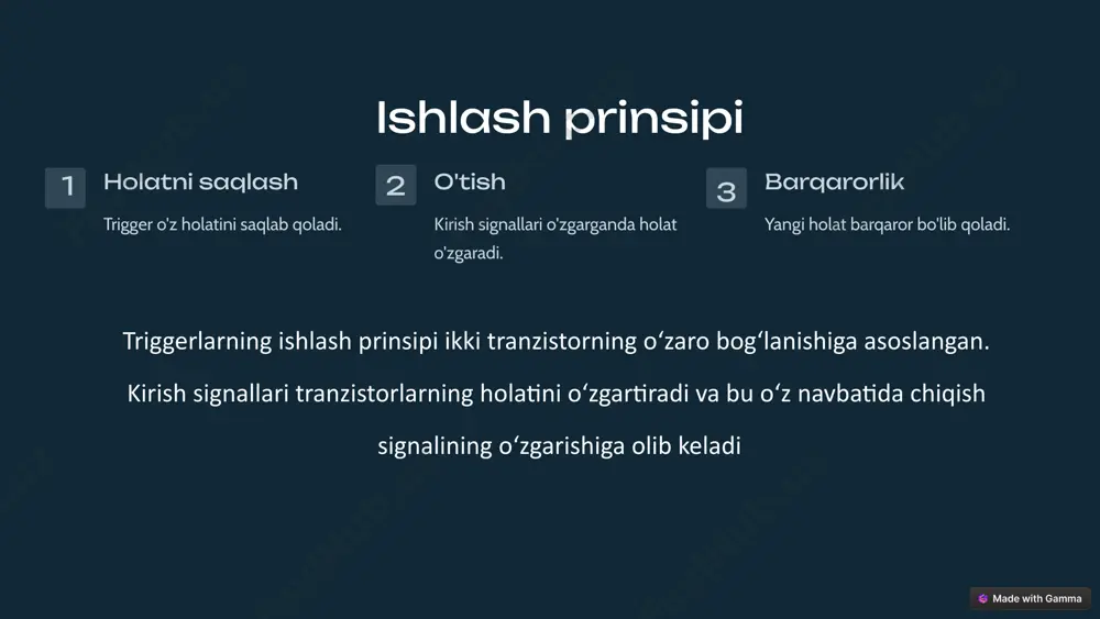 3-ma’ruza: triggerlar: tuzilishi, ishlash prinsipi va turlari - Page 4