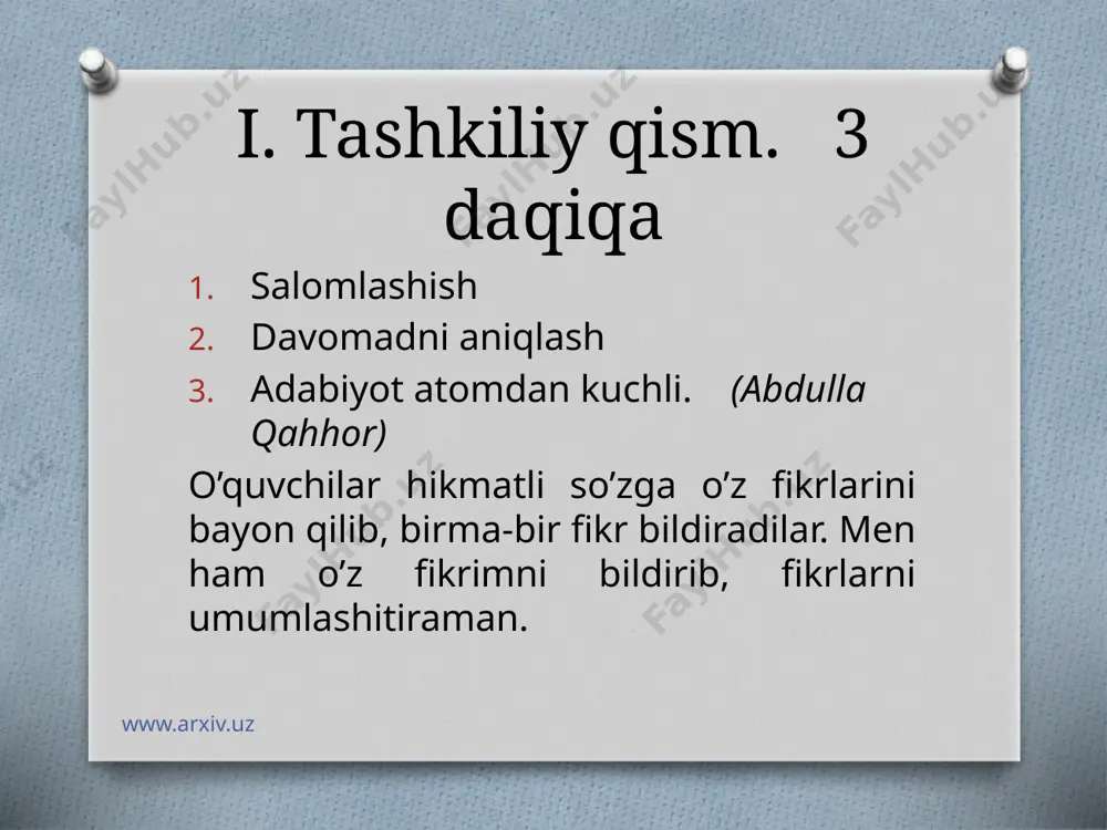 “shalola” to`plamlari uchun); sobiq sssr davlat mukofoti laureati (“saylanma”si uchun) o`zbekiston xalq shoirasi; hind mavzusidagi she’rlari uchun javoharlal neru nomidagi umumhindiston sovrini xalqaro “nilufar” mukofoti; bulg`oriyaning “krill va mefodiy” ordeni sohibasi edi; unga mehnat qahramoni unvoni va ko`plab orden, medallar berilgan edi; zulfiya 1995-yili saksonga kirdi. vatanimiz uni “do`stlik ordeni bilan taqdirladi. www.arxiv.uz tarjimalari pushkin, lermontov, t.shevchenko, lesya ukrаinkа, n.tiхonov, verа inber, edi ognesvet, qаysin quliev kаbi аdiblаr ijodidаn nаmunаlаr tаrjimа qildi. ijodi «chorjo‘y-qo‘ngirot» (1947), «dalada bir kun» (1948), «zootexnik qiz» (1952), «tong qo‘shig’i» (1953) kabi bir qator she’rlar turkumi, «men tongni kuylayman», «yuragimga yaqin kishilar» (1958), «kuylarim sizga» (1965), «salom, sizga erkparvar ellar», «o’g‘lim, sira bo‘lmaydi urush» kabi she’r «so‘roqlaydi shoirni she’rim» (1960), «oydin» (1953), «quyoshli qal’am» (1967) kabi' ocherk, poema va dostonlari www.arxiv.uz zulfiya haqidagi buyuk fikrlar… r.hamzatovning zulfiya “o`z xalqining taqdiri bilan qo`shilib ketgan” ijodkor; ch.aytmatovning “zulfiya hozirgi zamon o`zbek poeziyasining eng maftunkor zarvarag`idir”; m.karimning “zulfiya, uning …
