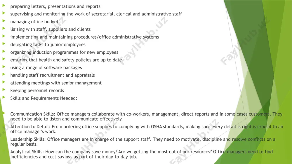 fundamentals of secretarial work in the work of an office manager - Page 4