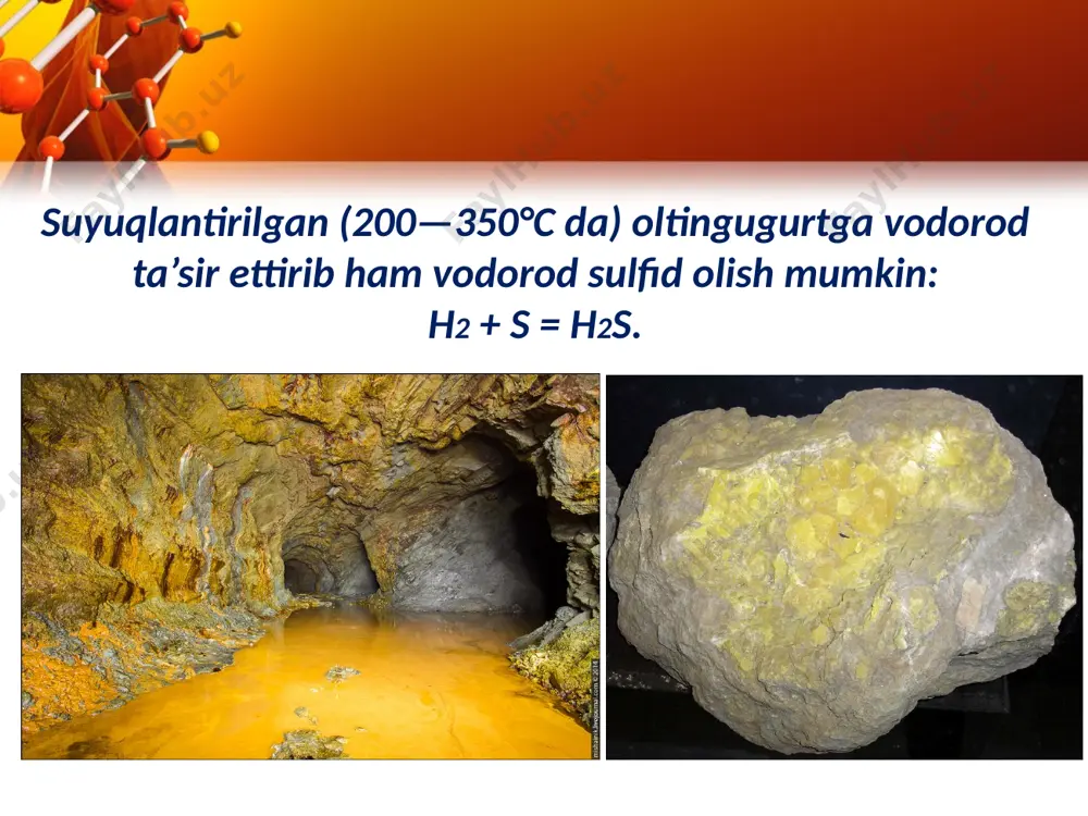 oltingugurtning vodorodli va kislorodli birikmalari. 8 - sinf - Page 5