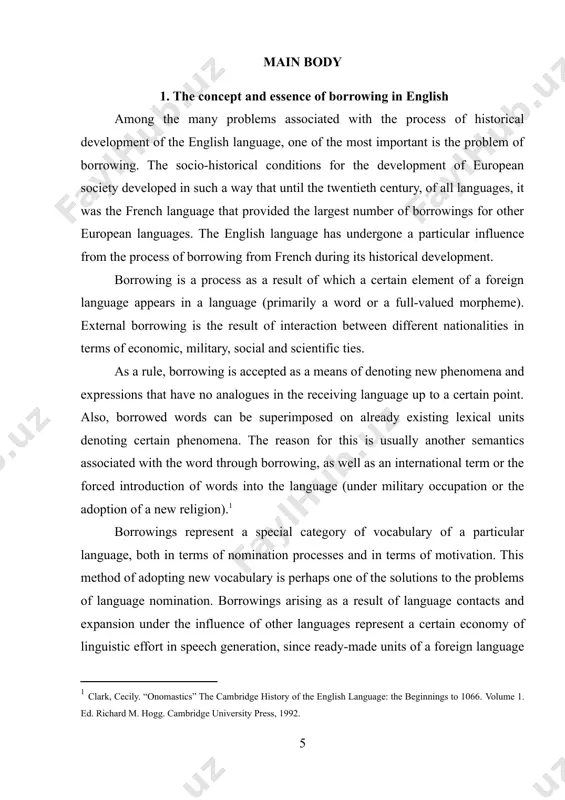 of borrowings is given by i.v. arnold. she identifies three groups: 1) fully assimilated borrowed words: strange, charge, famous; 2) partially assimilated borrowed words: cravat, caprice, grimace, precise, demand, arrive, prepare, escape, permit, roulette, rouge; 3) unassimilated borrowed words, which are respectively divided into foreign words (apropos, protégé, buffet, debauchee) and barbarisms (mal-à propos, tête-à-tête, hors-d'oeuvre,) classification of borrowings in english the borrowed words existing in the vocabulary of the language can be classified: - by source of borrowing; - according to what aspect of the word is borrowed; - according to the degree of assimilation. according to the source of borrowing in the vocabulary, english words are distinguished: - french borrowings; - german borrowings; - borrowing from yiddish; - russianisms and borrowings-neologisms from greek, portuguese, japanese and other languages; - portuguese borrowings. the classification by source of borrowing has been most fully developed, but is not the only possible …