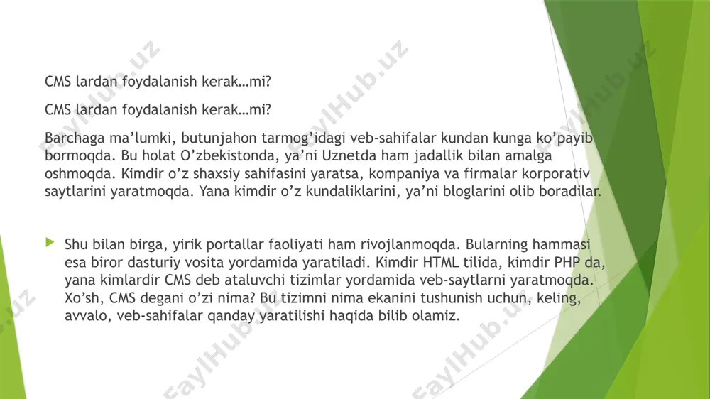 cms lardan foydalanish kerak…mi? - Page 3