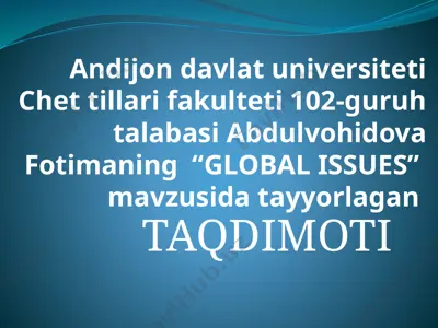 global issues — PPTX