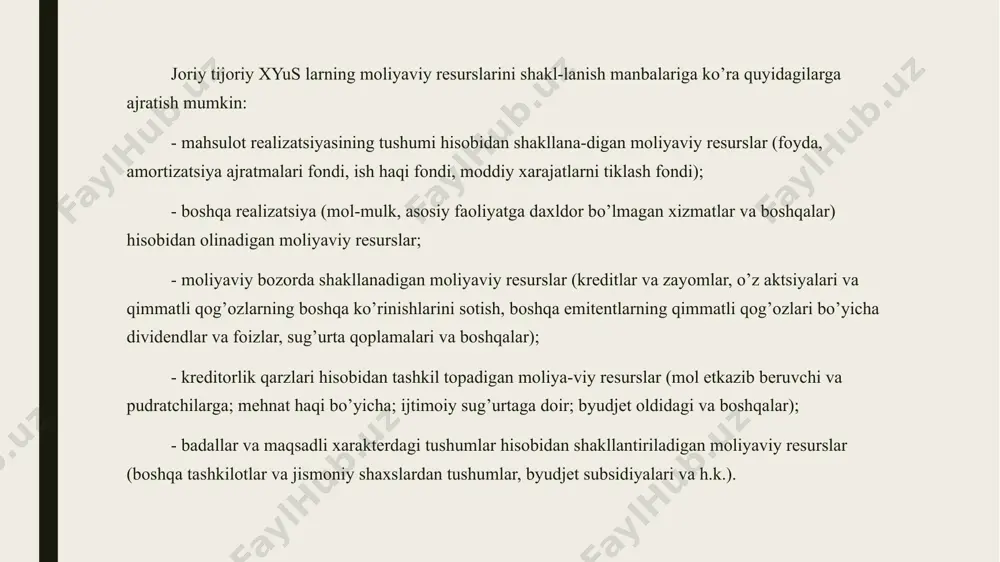 xo'jalik yurituvchi subyektlarning moliyaviy resurslari va kapitali - Page 5