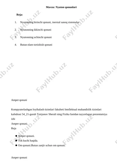 nyuton qonuni — DOC