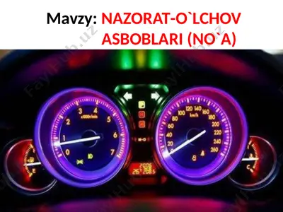nazorat-o‘lchov asboblari (no‘a) — PPTX