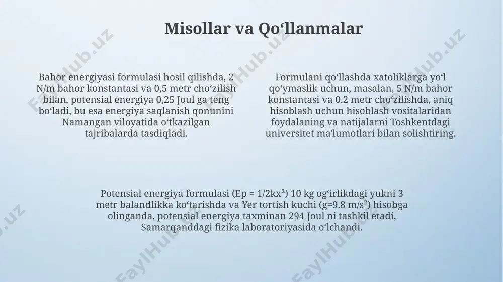 potensial energiya formulasi - Page 4