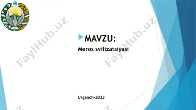 merossvilizatsiyasi — PPTX