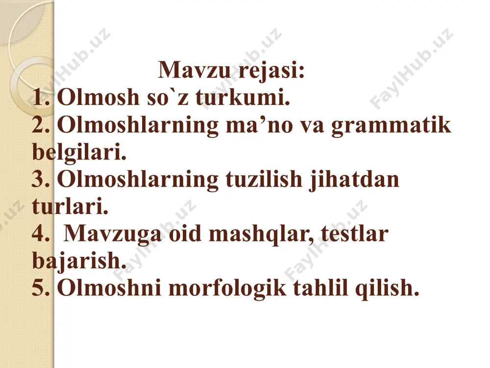 lari uchta shaxsdan biriga ishora qiladi: men, sen, u, biz, siz, ular. kishilik olmoshlari nutq jarayonida ishtirok etuvchi shaxslarni va nutqda eslatib o‘tilgan shaxs yoki predmetni ko‘rsatadi. kishilik olmoshlari nutqda so‘zlovchi (men, biz), tinglovchi (sen, siz), o‘zga (u, ular) shaxslarni ham bildiradi. ko‘plikni ko‘rsatuvchi biz, siz, ba’zan ular olmoshlari birlik ma’nosida ham qo‘llanib kamtarlik yoki biroz mag‘rurlik, hurmat ma’nolarini anglatadi. kishilik olmoshlarining i, ii shaxslari insonga nisbatan ishlatiladi. iii shaxsi esa har qanday predmetga nisbatan ishlatilaveradi. kishilik olmoshlari kelishiklar bilan bilan turlanadi (mening, meni, menga, menda, mendan) va shaxs-son qo‘shimchalari bilan qo‘llanadi: menman, sensan, u(dir), bizmiz, sizsiz, ular(dir). men, sen olmoshlariga qaratqich va tushum kelishigi hamda –niki qo`shimchasi qo`shilganda bitta n tushib qoladi: meni, sening, seniki. u kishilik olmoshiga jo`nalish, o`rin-payt, chiqish kelishigi qo`shimchalari qo`shilganda, bitta n orttiriladi: unga, unda, undan. kishilik olmoshlariga egalik qo‘shimchalari qo‘shilmaydi. kishilik olmoshlari gapda quyidagi sintaktik vazifalarni bajaradi: ega: men sizni juda sog‘indim. to‘ldiruvchi: sizga …