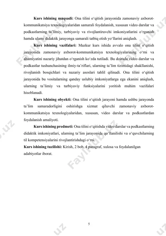 i. ma’lumki, “ta’lim to‘g‘risida” gi qonun va “kadrlar tayyorlash milliy dasturi” ni amaliyotga joriy qilishning keyingi bosqichlarida barcha o‘quv fanlari bilan bir qatorda adabiy ta’lim tizimida ham ta’lim metodlarini ilg‘or pedagogik texnologiyalar asosida ishlab chiqish, tabaqalashtirilgan ta’lim mazmuni va metodlarini yaratish, ularni ma’rifiy-ma’naviy tarbiyaga mos ravishda takomillashtirish ishlari davom ettirildi. xususan, o‘zbek tili o‘quv mazmunida adabiy materialni o‘rganishga bo‘lgan e’tibor kuchaydi. til ta’limi sohasida asosiy natija o‘zbek adabiy tilining boy imkoniyatlaridan keng foydalangan holda fikrni og‘zaki va yozma shakllarda to‘g‘ri va ravon ifodalash ko‘nikmalarining shakllanganlik hamda rivojlanganlik darajasi bilan baholanadi. o‘zbek tili mashg‘ulotlarida nutqning asosiy materiali-so‘z ustida ishlash, o‘quvchilarning lug‘at boyligini oshirish, so‘zdan to‘g‘ri va o‘rinli foydalanish malakalarini shakllantirish nutq madaniyatini rivojlantirish sohasida muhim ahamiyat kasb etadi. komil inson tarbiyalashda maktab ta’limida yetakchi fan hisoblangan ona tili fanining o‘rni beqiyosdir. ona tili ta’limining asosiy talablariga ko‘ra, o‘quvchi mavzu bo‘yicha belgilangan bilim, malaka va ko‘nikmalarni egallash uchun darslikdagi mashq va topshiriqlarni …