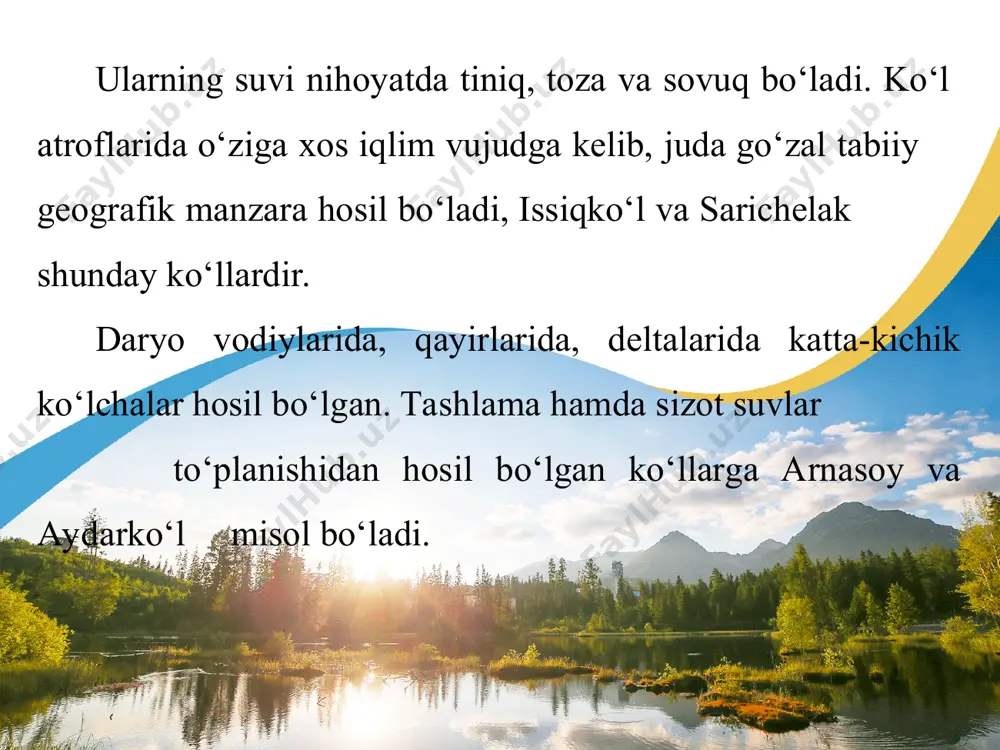 o‘rta osiyo ko‘llari va suv omborlari 7-sinf - Page 4
