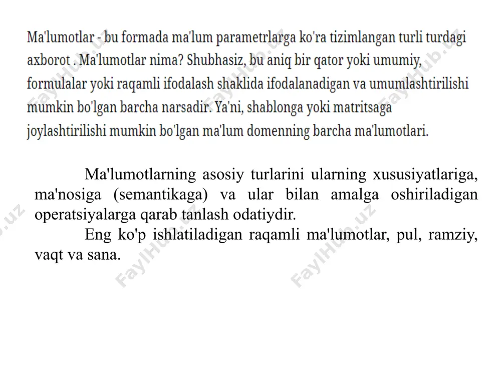 zimining obrazi yoki namunasidir. masalan, yerning modeli - globus, osmon va undagi yulduzlar modeli - planetariy ekrani, pasportdagi suratni shu pasport egasining modeli deyish mumkin. insoniyatni farovon hayot shartsharoitlarini yaratish, tabiiy ofatlarni oldindan aniqlash muammolari qadimdan qiziqtirib kelgan. shuning uchun ham insoniyat tashqi dunyoning turli hodisalarini o`rganishi tabiiy holdir. aniq fan sohasi mutaxassislari u yoki bu jarayonning faqat ularni qiziqtirgan xossalarinigina o`rganadi. masalan, geologlar yerning rivojlanish tarixini, ya`ni qachon, qaerda va qanday hayvonlar yashaganligi, o`simliklar o`sganligi, iqlim qanday o`zgarganligini o`rganadi. bu ularga foydali qazilma konlarini topishlarida yordam beradi. lekin ular yerda kishilik jamiyatining rivojlanish tarixini o`rganishmaydi bu bilan tarixchilar shug`ullanadi. atrofimizdagi dunyoni o`rganish natijasida noaniq, va to`liq bo`lmagan ma`lumotlar olinishi mumkin. lekin bu koinotga uchish, atom yadrosining sirini aniqlash, jamiyatning rivojlanish qonunlarini egallash va boshqalarga xalaqit etmaydi. ular asosida o`rganilayotgan hodisa va jarayonning modeli yaratiladi. model ularning xususiyatlarini mumkin qadar to`laroq akslantirishi zarur. modelning taqribiylik xarakteri turli ko`rinishda namoyon bo`lishi …