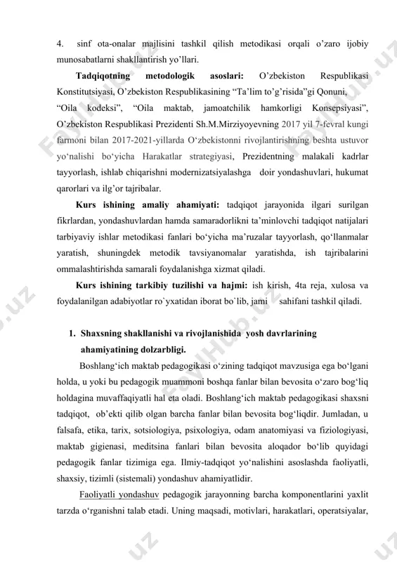 -psixik sifatlari (temperamenti, xarakteri, qobiliyati, aqliy rivojlanish darajasi, ehtiyoji, qiziqishlari) va ijtimoiy vazifalari (borliqqa, odamlarga, jamiyatga, mehnatga munosabati: inson hulqi, uning ijtimoiy faoliyati) tushuniladi. odam yoshlik chog‘ida rivojlanish jarayoni juda tez sodir bo‘ladi. uning jismoniy rivojlanishi psixik rivojlanishi bilan bevosita bog‘liq. har qanday rivojlanishning manbai ichki qarama-qarshiliklardan va ular o‘rtasidagi kurashdan iborat. bu o‘rinda rivojlanishning ikki yo‘nalishi: metafizik (miqdoriy) va dialektik (sifat) yo‘li haqida gapirish kerak. metafizik jarayon u yoki bu jarayonning aynan miqdoriy takrorlanishidir. bu o‘rinda sifat o‘zgarishi yashirin bo‘ladi. dialektik jarayon esa sifat o‘zgarishlari jarayonidir. xix asrda, dunyoning o‘zgarmasligi to‘g‘risidagi g‘oya ustidan g‘alabaga erishildi (ch. darvin evolyutsion rivojlanish nazariyasi). natijada inson bu tabiiy tanlanish, o‘zgaruvchanlik, yashash uchun kurash, tashqi ta’sir tufayli yuzaga kelgan, degan evolyutsion nazariya ilgari surildi. lekin, bu qarashlar ma’lum munozarani talab etadi. inson shaxsining rivojlanishidagi tabiiy va ijtimoiy bog‘liqlik to‘g‘risidagi ilmiy nazariyalar ma’lum jihatdan hal etib berilgan. bu muammolar, ayniqsa, fransuz materialistlari qarashlarida alohida o‘rinni …
